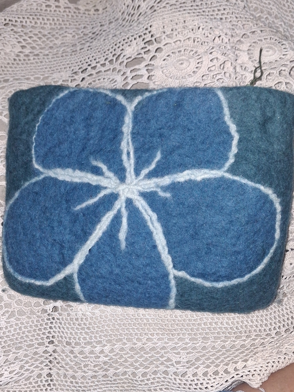 Handmade In Napel Blue Floral Bag